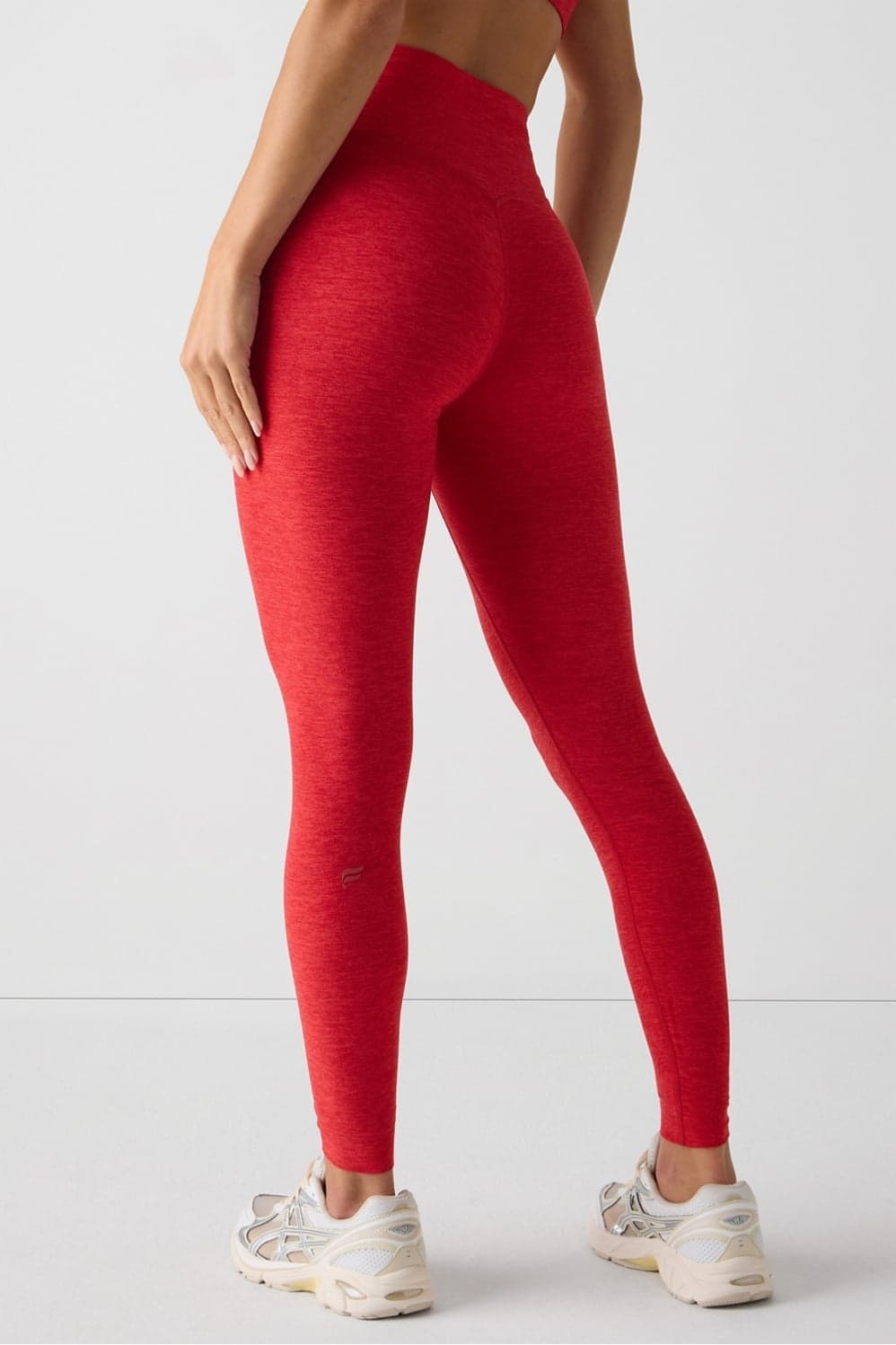 Fabletics HeatherFlex High-Waisted TLC Leggings — Crimson red trouser