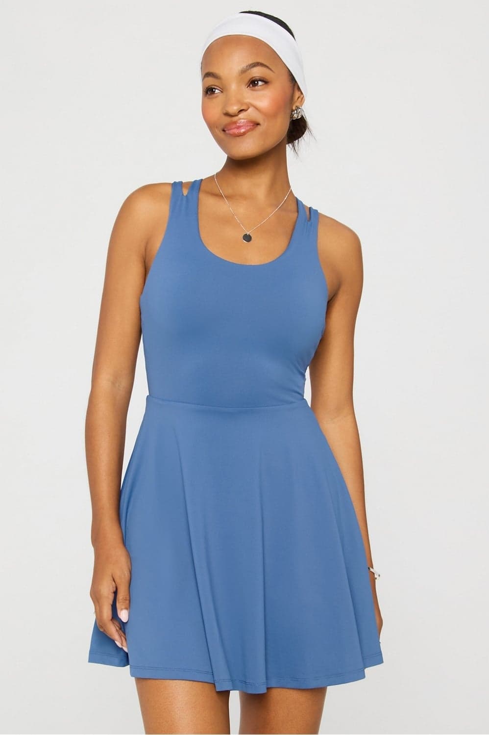 Fabletics Boost Performance Dress — Muted medium blue dress — image 1 of 5