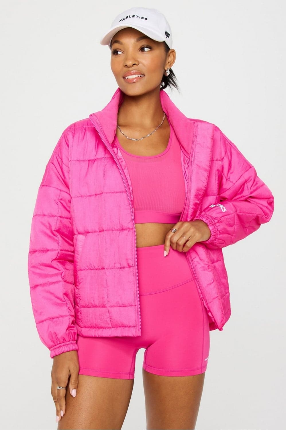 Fabletics Daydreamer Quilted Jacket — Bright pink jacket — image 1 of 5
