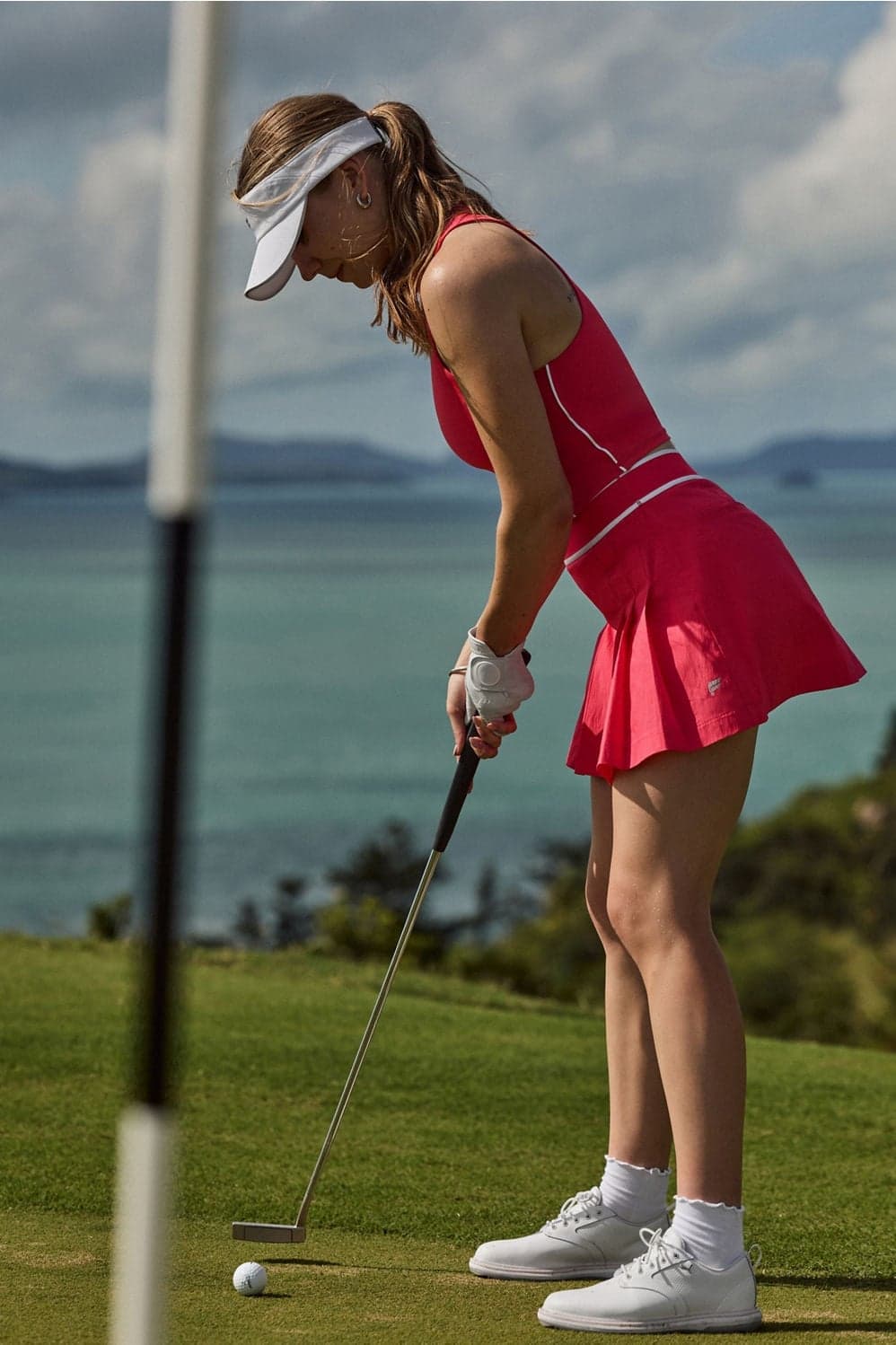 Fabletics Pleated Skirt — Bright raspberry pink skirt — image 1 of 6