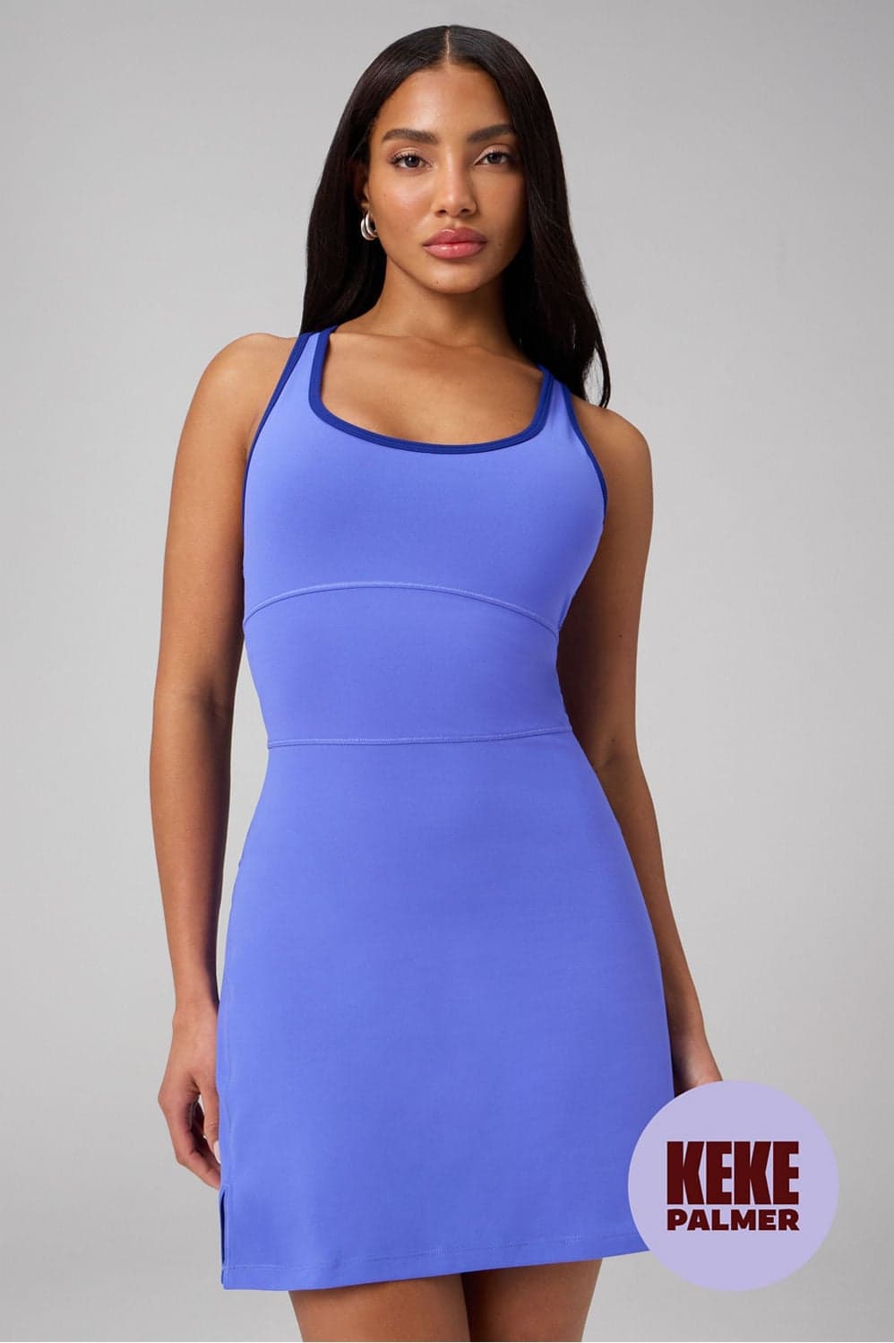 Fabletics Define Performance Dress Classic Mini — Clear periwinkle blue dress — image 1 of 4