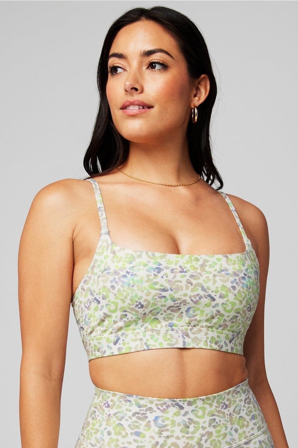 Fabletics Essential Low Impact Sports Bra — Pale yellow green top — image 1 of 5