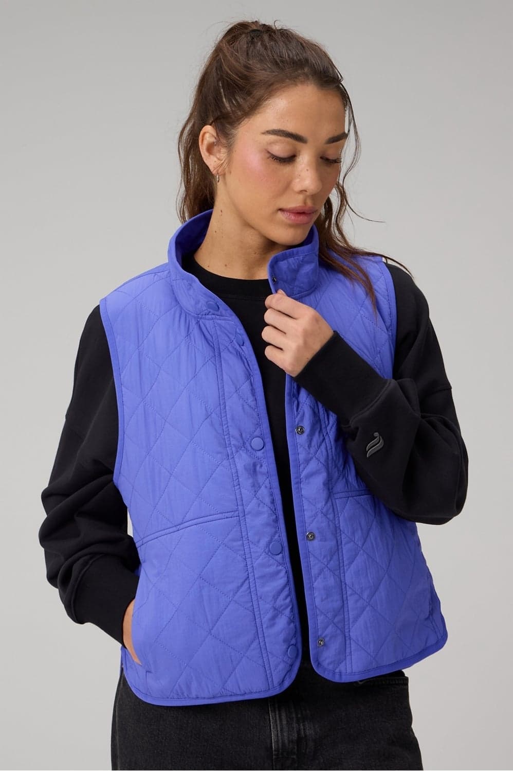 Fabletics Daydreamer+ Quilted Vest — Vivid blue jacket — image 1 of 4