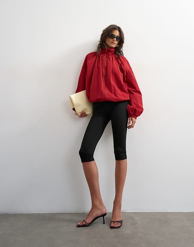 ASOS Topshop anorak jacket in red — Deep cool red jacket