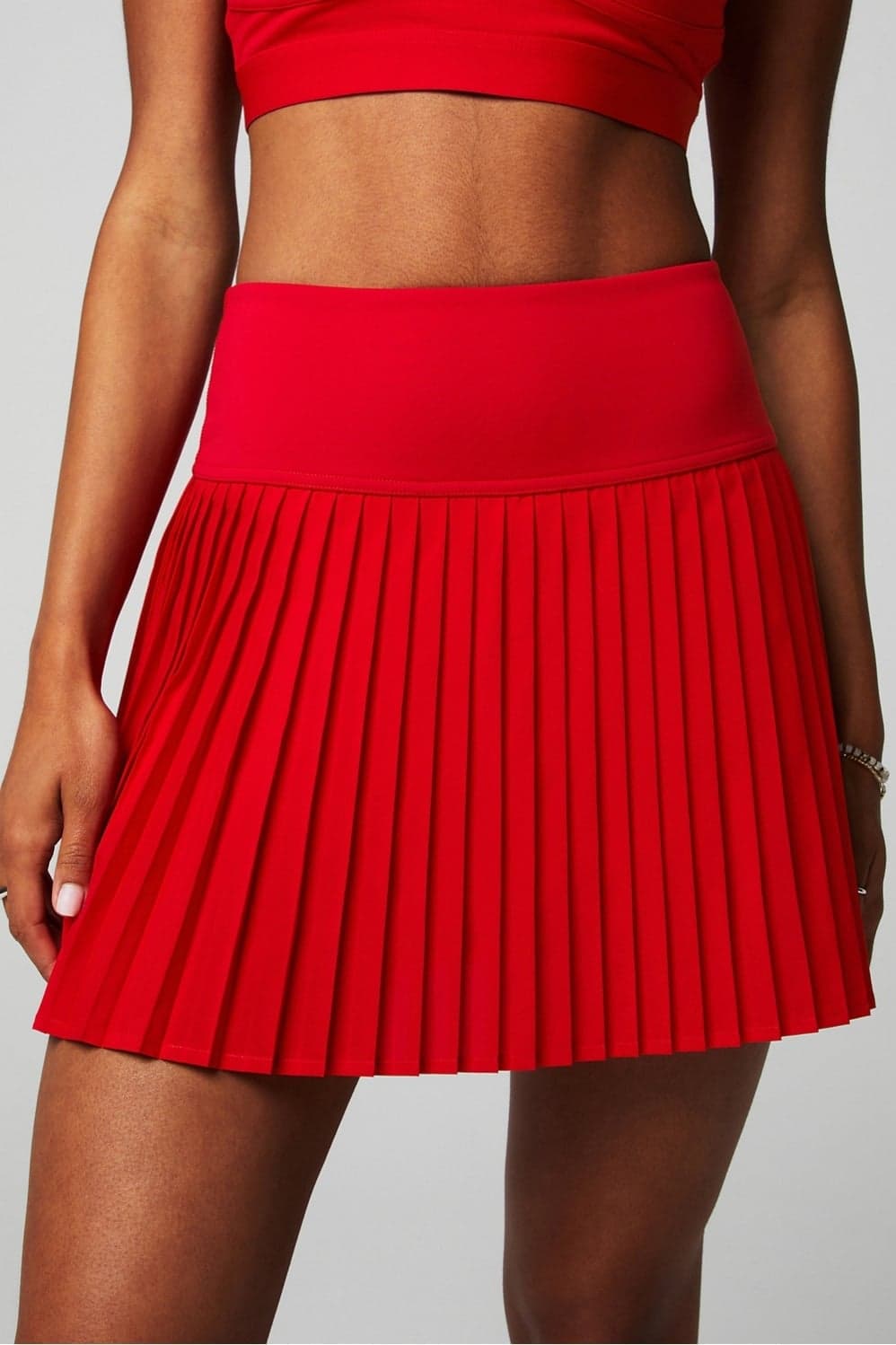 Fabletics Hot Shot Pleated Skirt — Bright red skirt — image 1 of 5