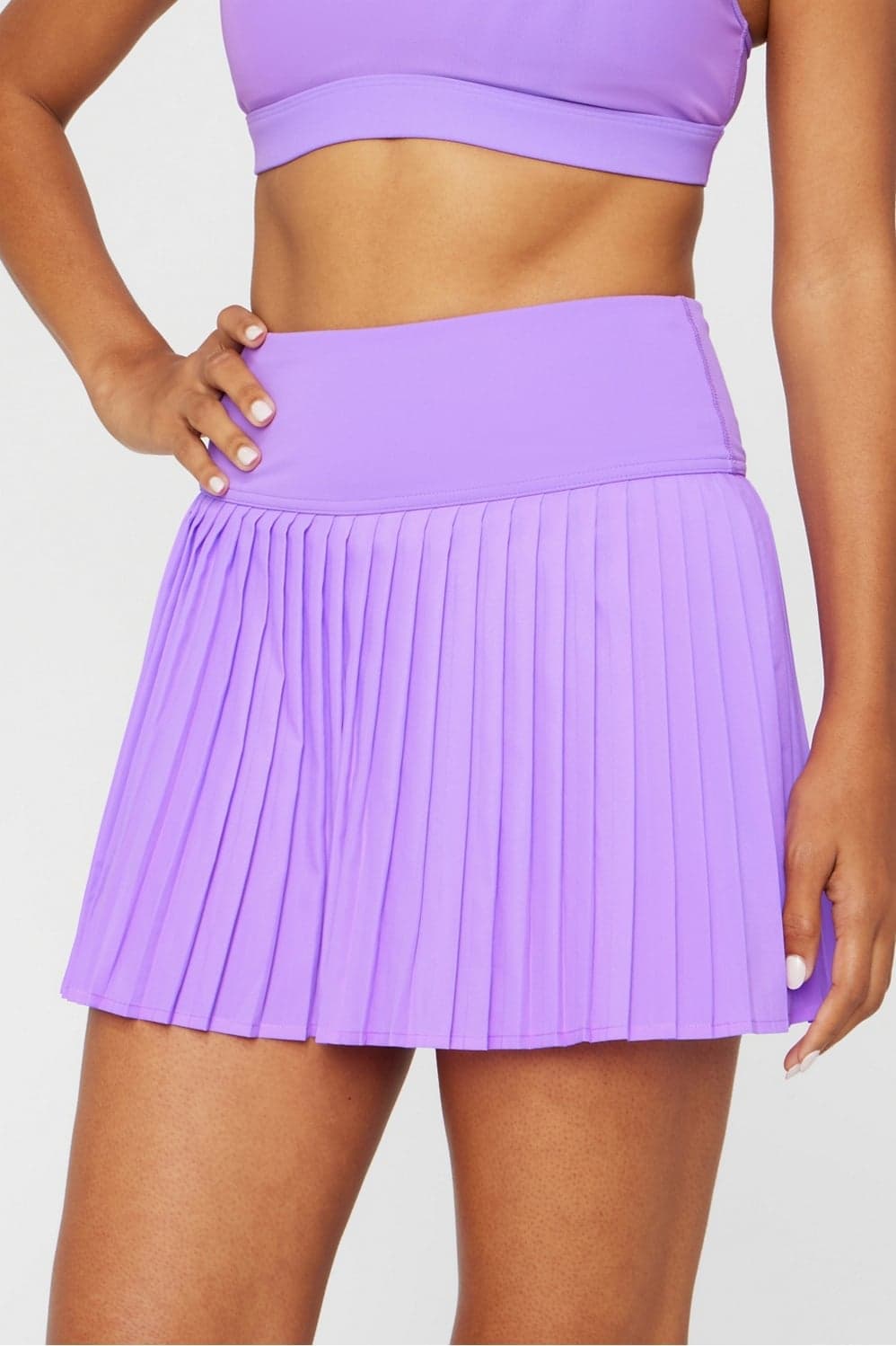 Fabletics Hot Shot Pleated Skirt Classic Mini — Bright lavender purple skirt — image 1 of 4